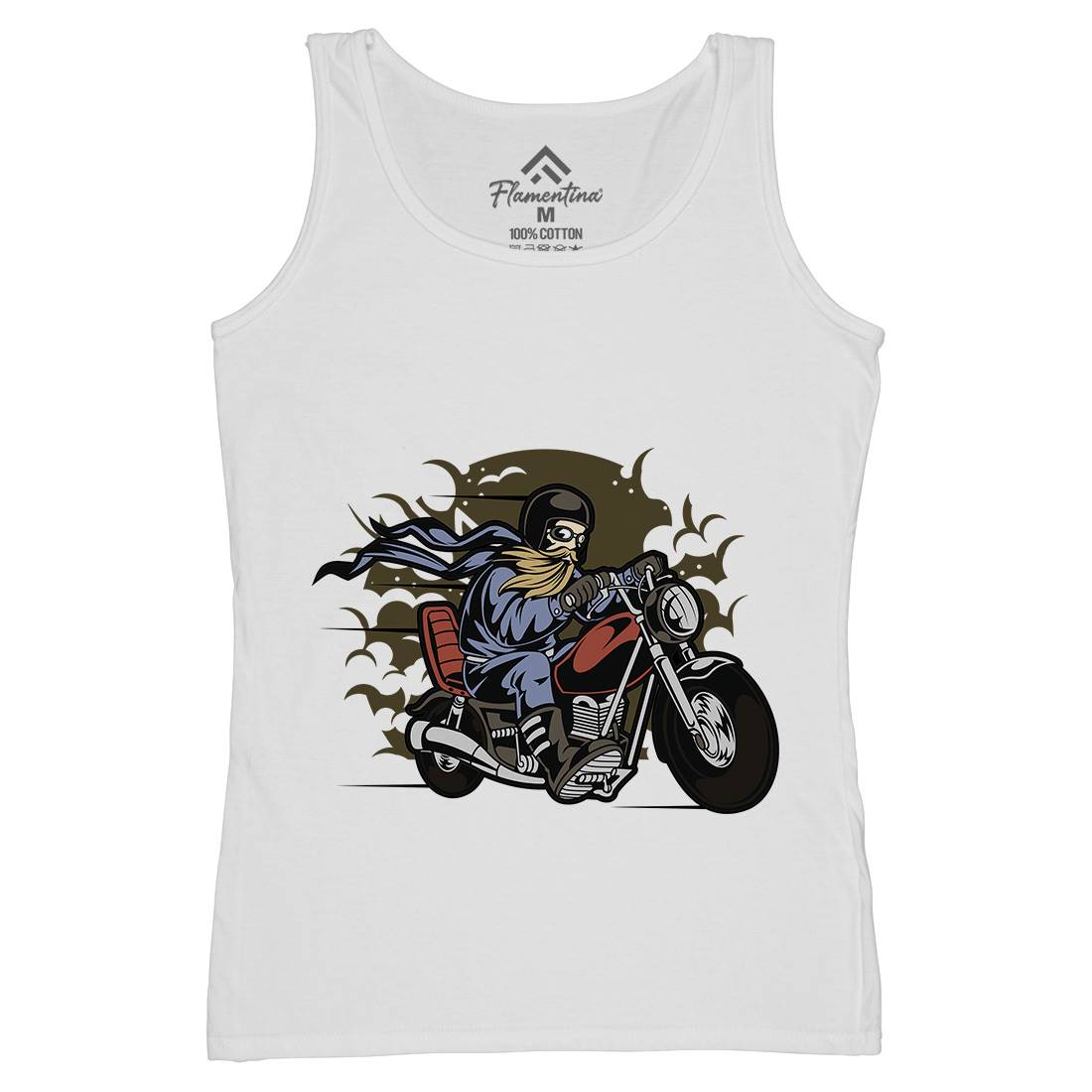 Bearded Biker Womens Organic Tank Top Vest Motorcycles C312