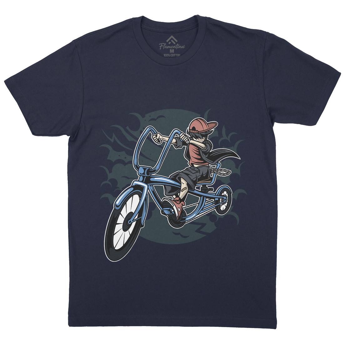 Bicycle Kid Mens Organic Crew Neck T-Shirt Sport C314