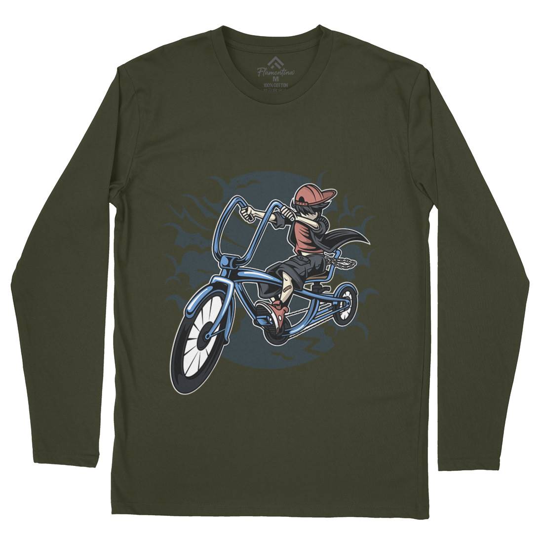 Bicycle Kid Mens Long Sleeve T-Shirt Sport C314