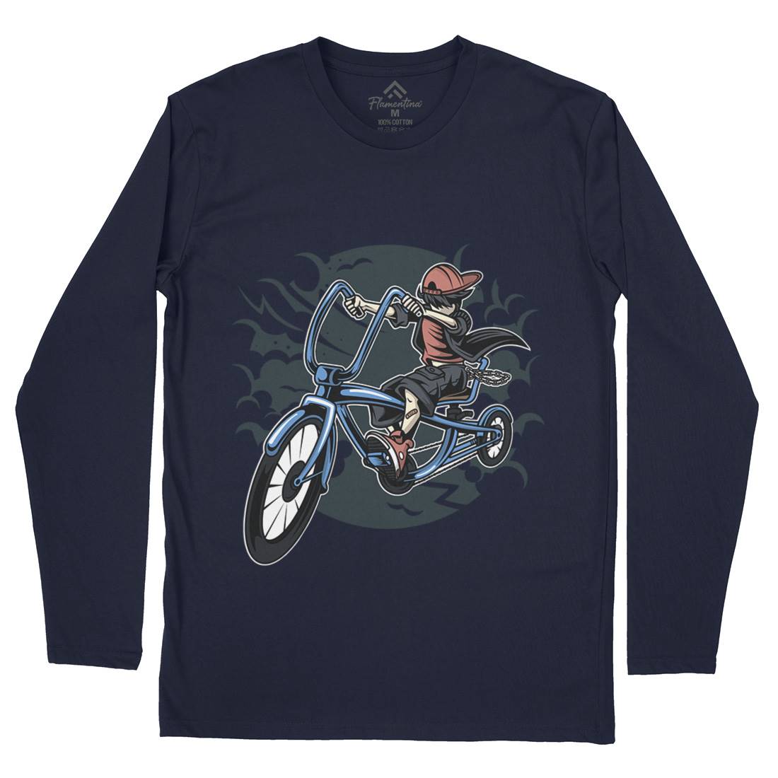 Bicycle Kid Mens Long Sleeve T-Shirt Sport C314