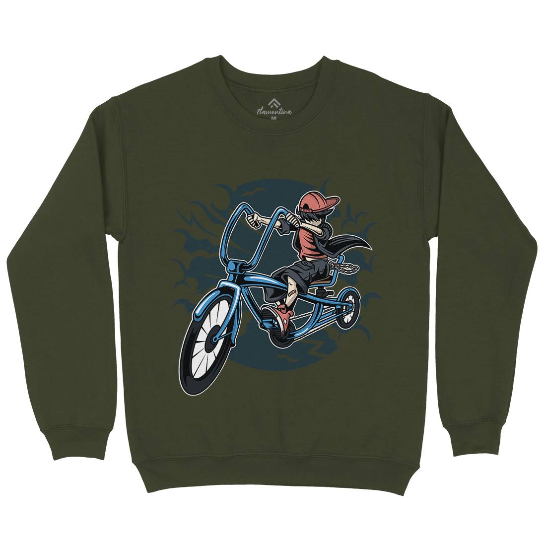 Bicycle Kid Mens Crew Neck Sweatshirt Sport C314