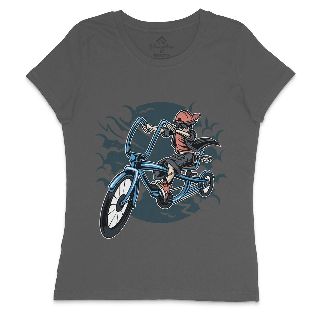 Bicycle Kid Womens Crew Neck T-Shirt Sport C314