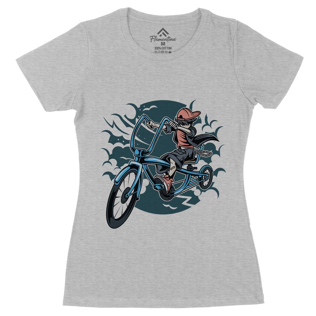 Bicycle Kid Womens Organic Crew Neck T-Shirt Sport C314