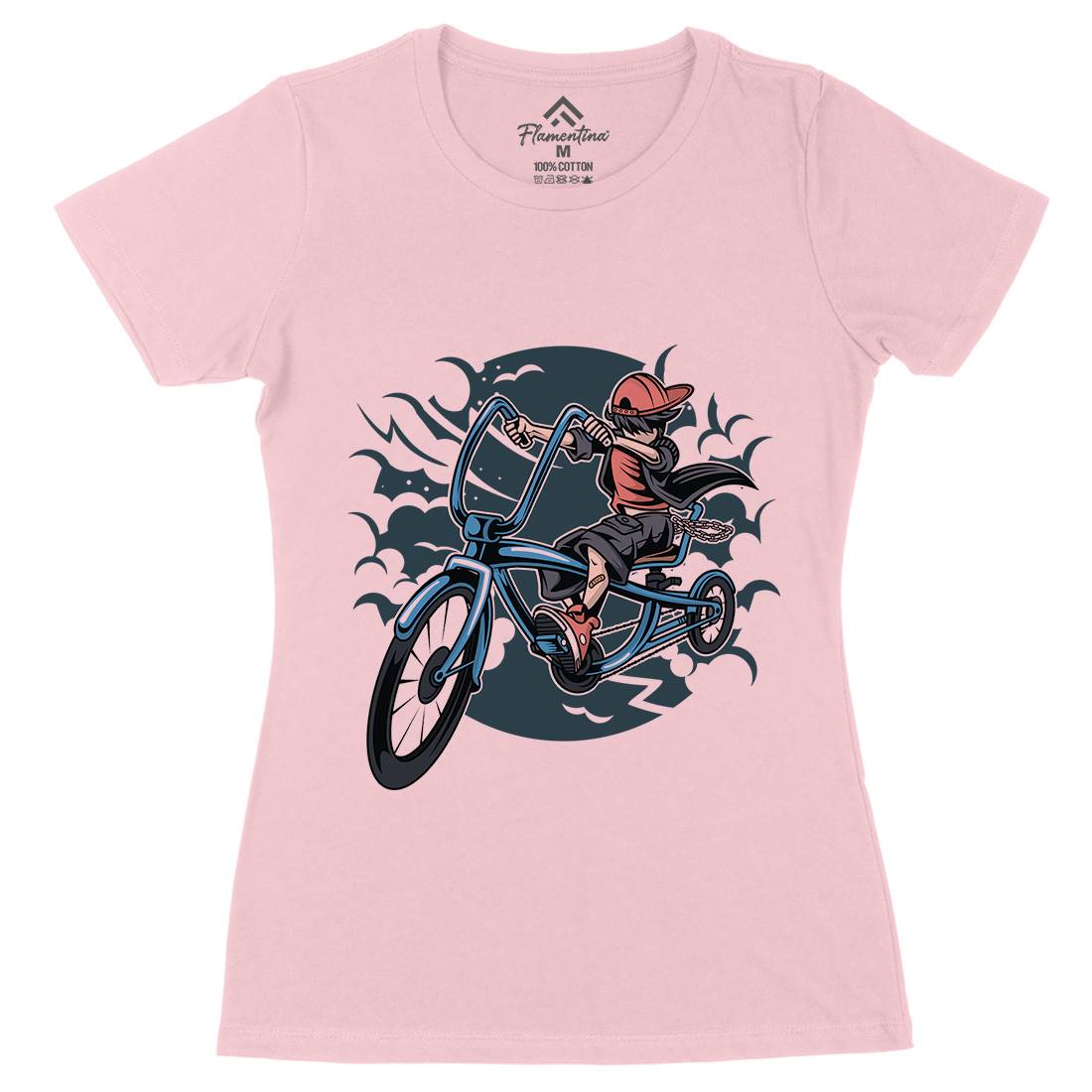 Bicycle Kid Womens Organic Crew Neck T-Shirt Sport C314