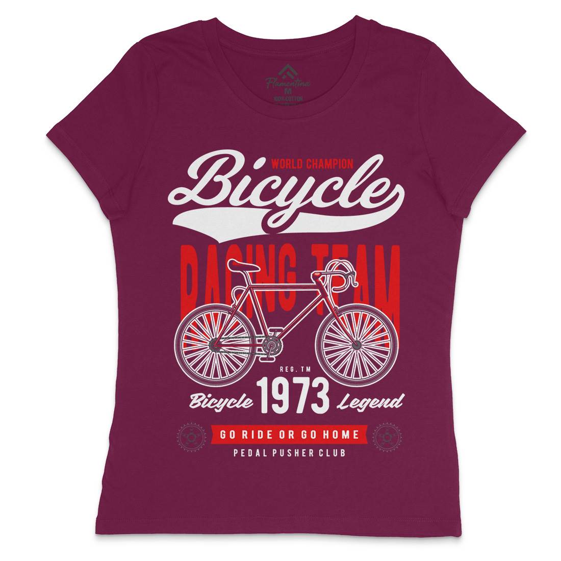 Bicycle Racing Team Womens Crew Neck T-Shirt Sport C315