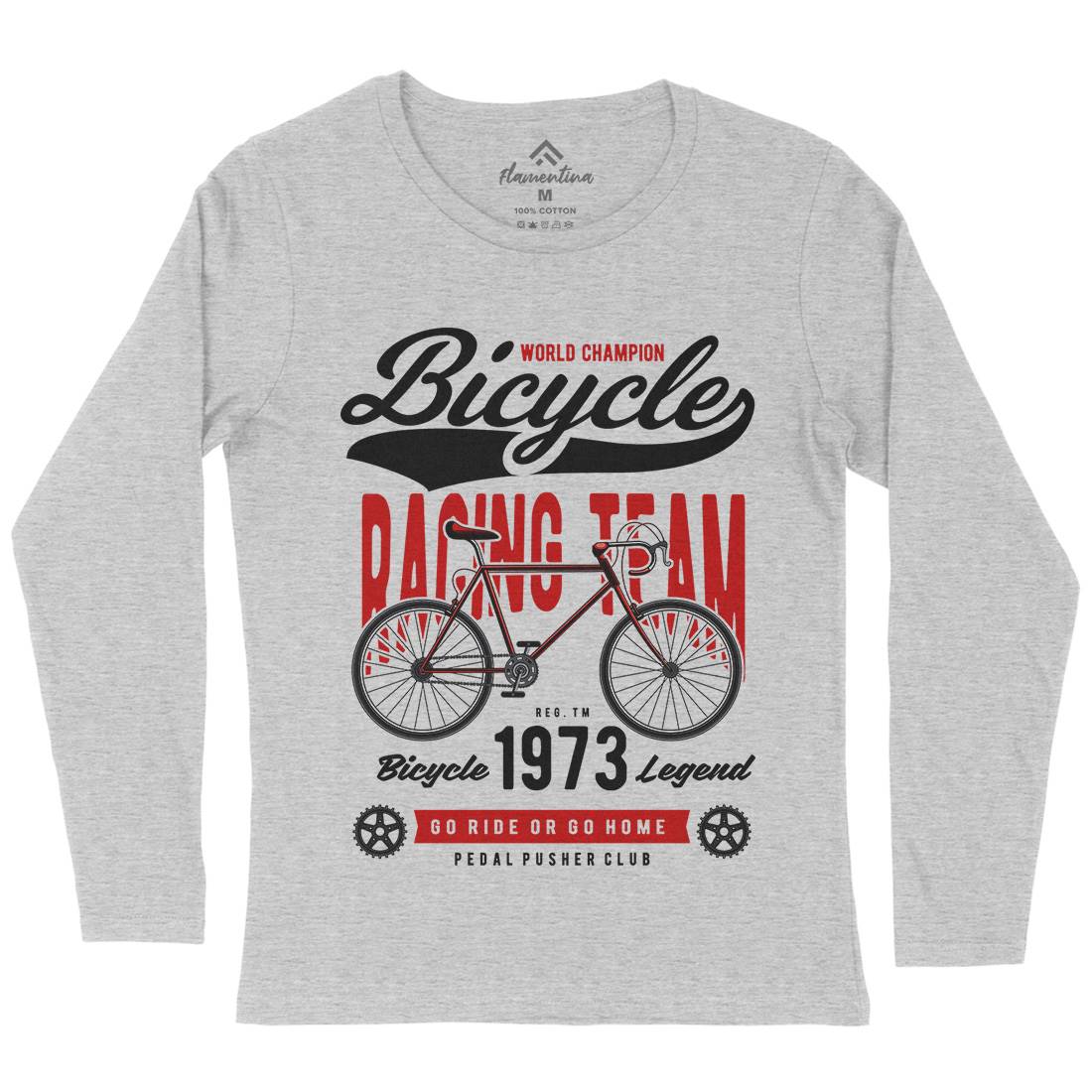 Bicycle Racing Team Womens Long Sleeve T-Shirt Sport C315