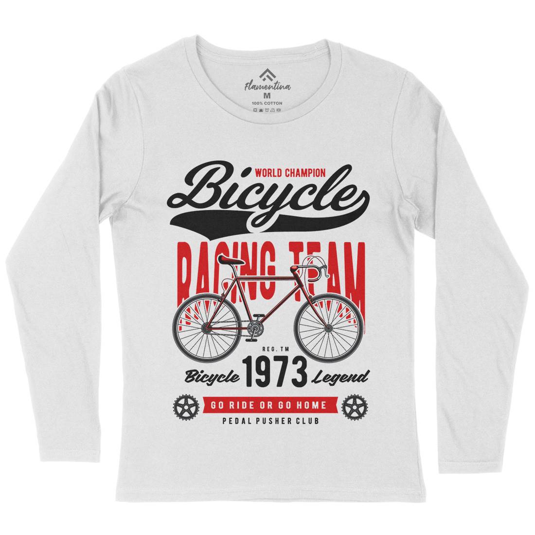 Bicycle Racing Team Womens Long Sleeve T-Shirt Sport C315