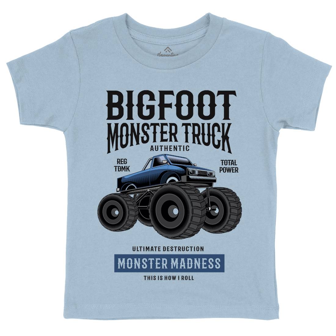 Bigfoot Kids Organic Crew Neck T-Shirt Vehicles C316