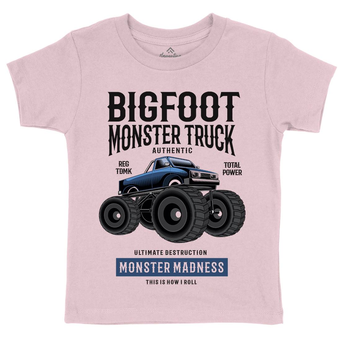 Bigfoot Kids Organic Crew Neck T-Shirt Vehicles C316
