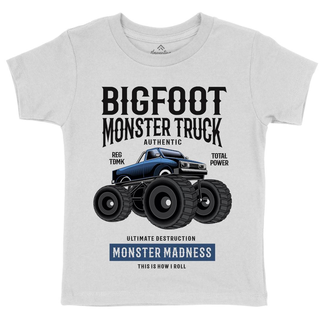 Bigfoot Kids Crew Neck T-Shirt Vehicles C316