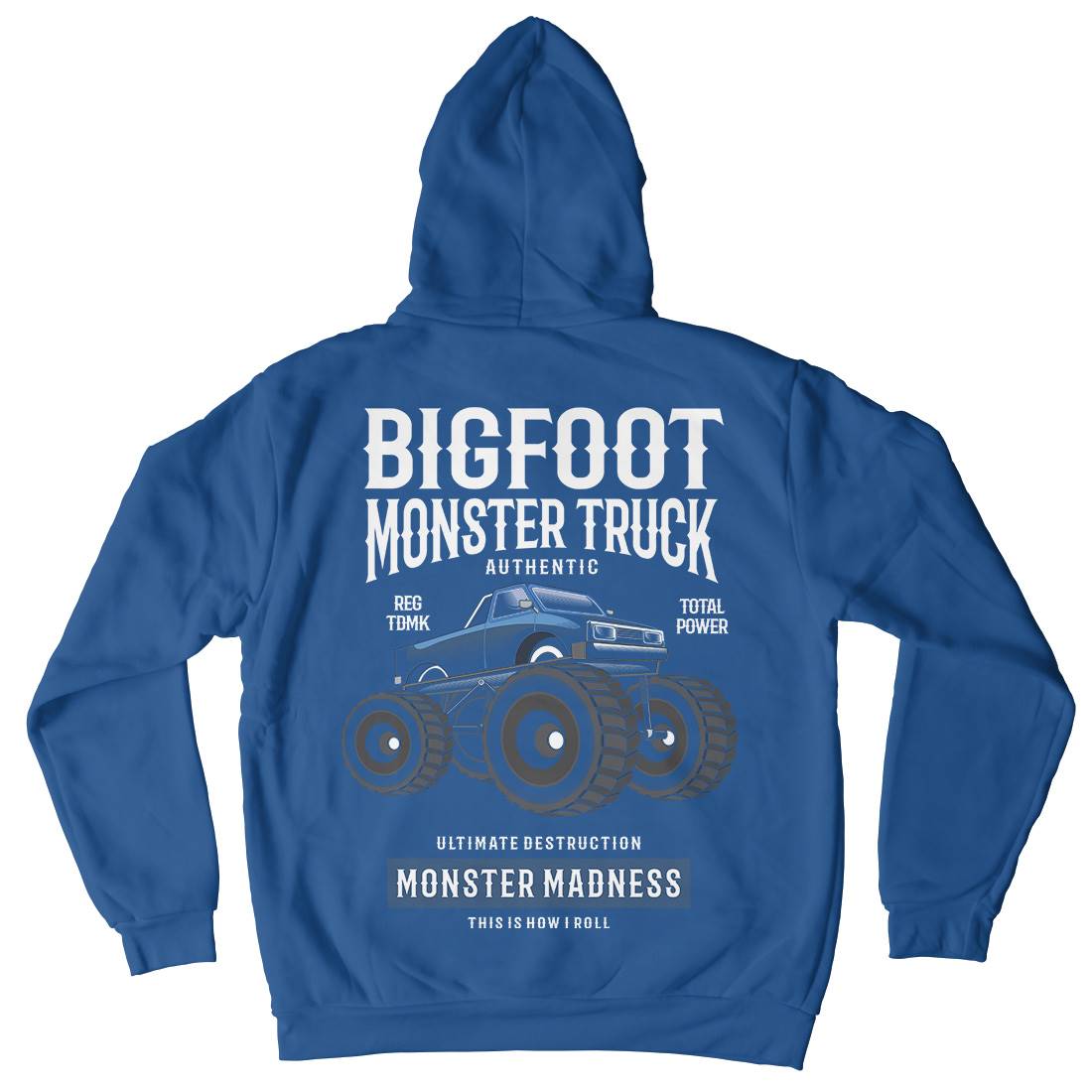 Bigfoot Mens Hoodie With Pocket Vehicles C316