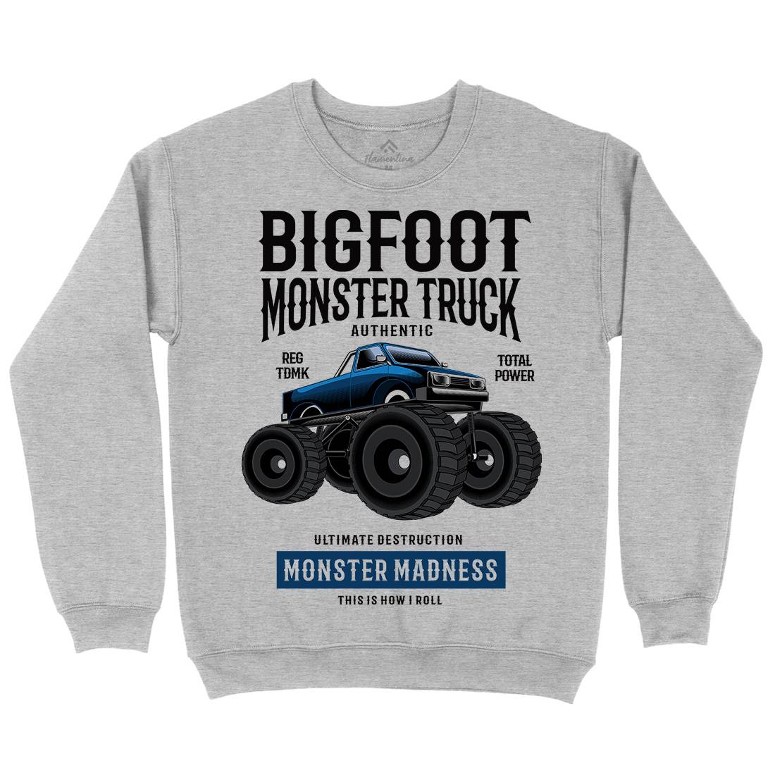 Bigfoot Kids Crew Neck Sweatshirt Vehicles C316