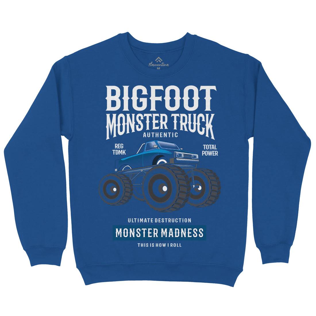 Bigfoot Kids Crew Neck Sweatshirt Vehicles C316