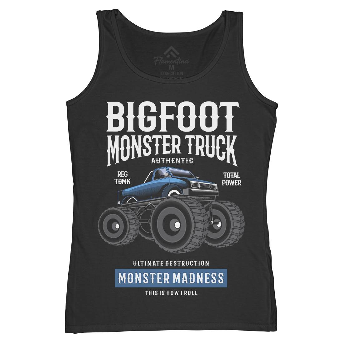 Bigfoot Womens Organic Tank Top Vest Vehicles C316