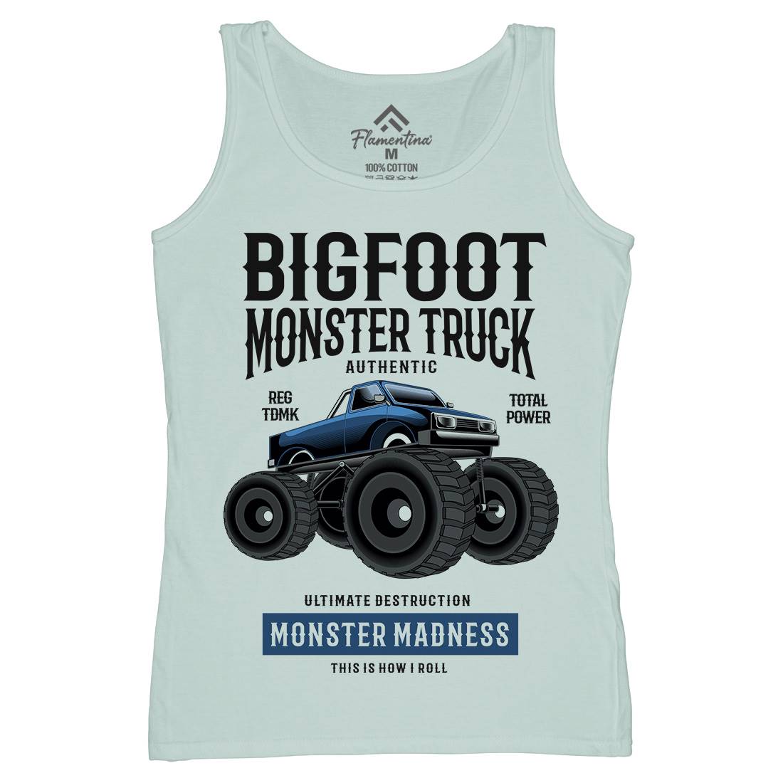 Bigfoot Womens Organic Tank Top Vest Vehicles C316