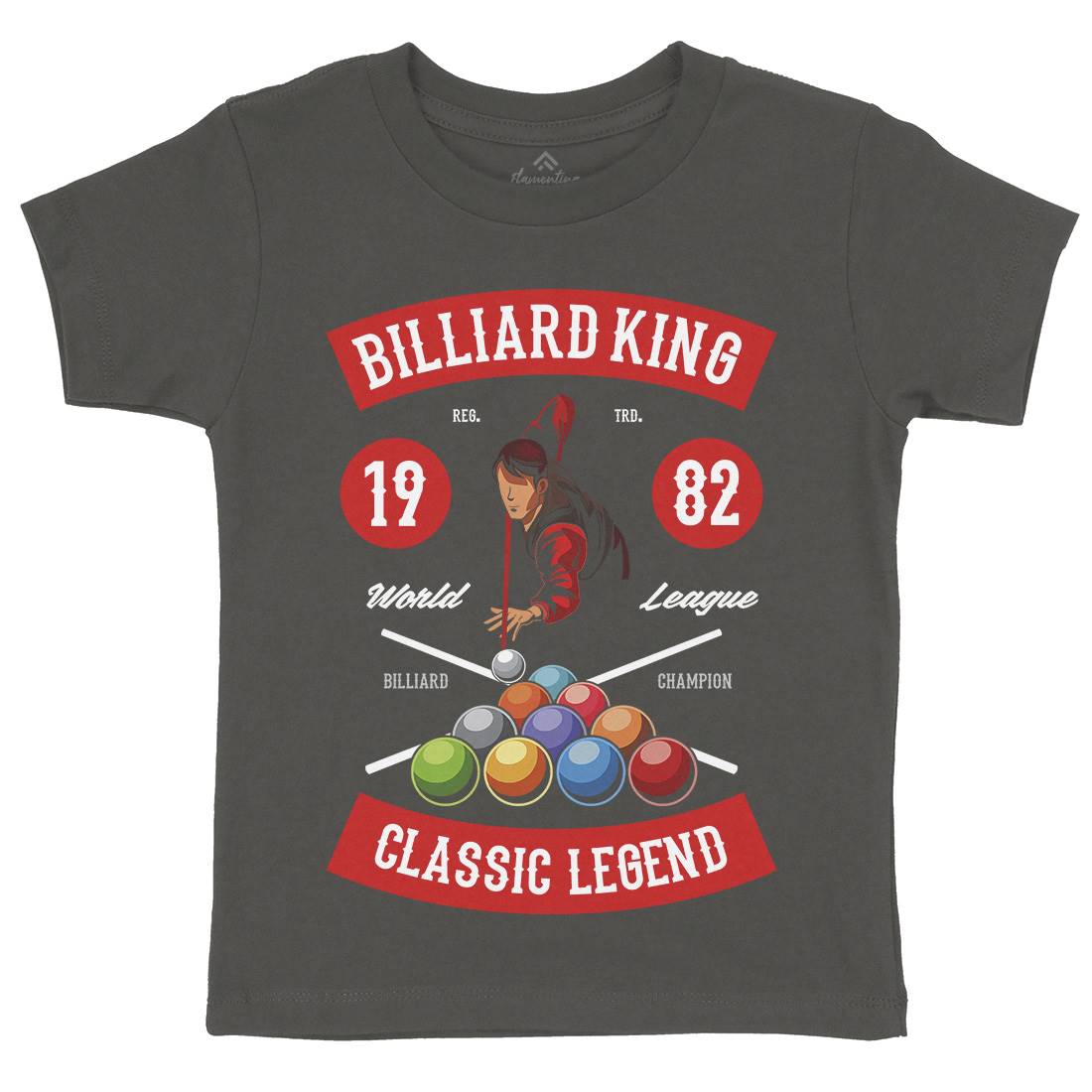 Billiard Kids Crew Neck T-Shirt Sport C317