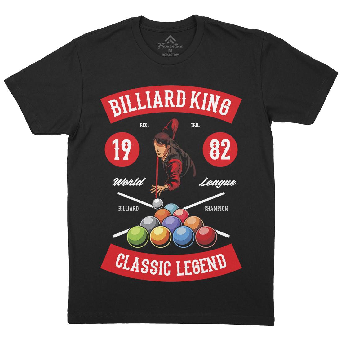 Billiard Mens Crew Neck T-Shirt Sport C317