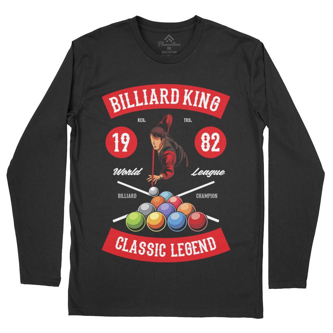 Billiard Mens Long Sleeve T-Shirt Sport C317