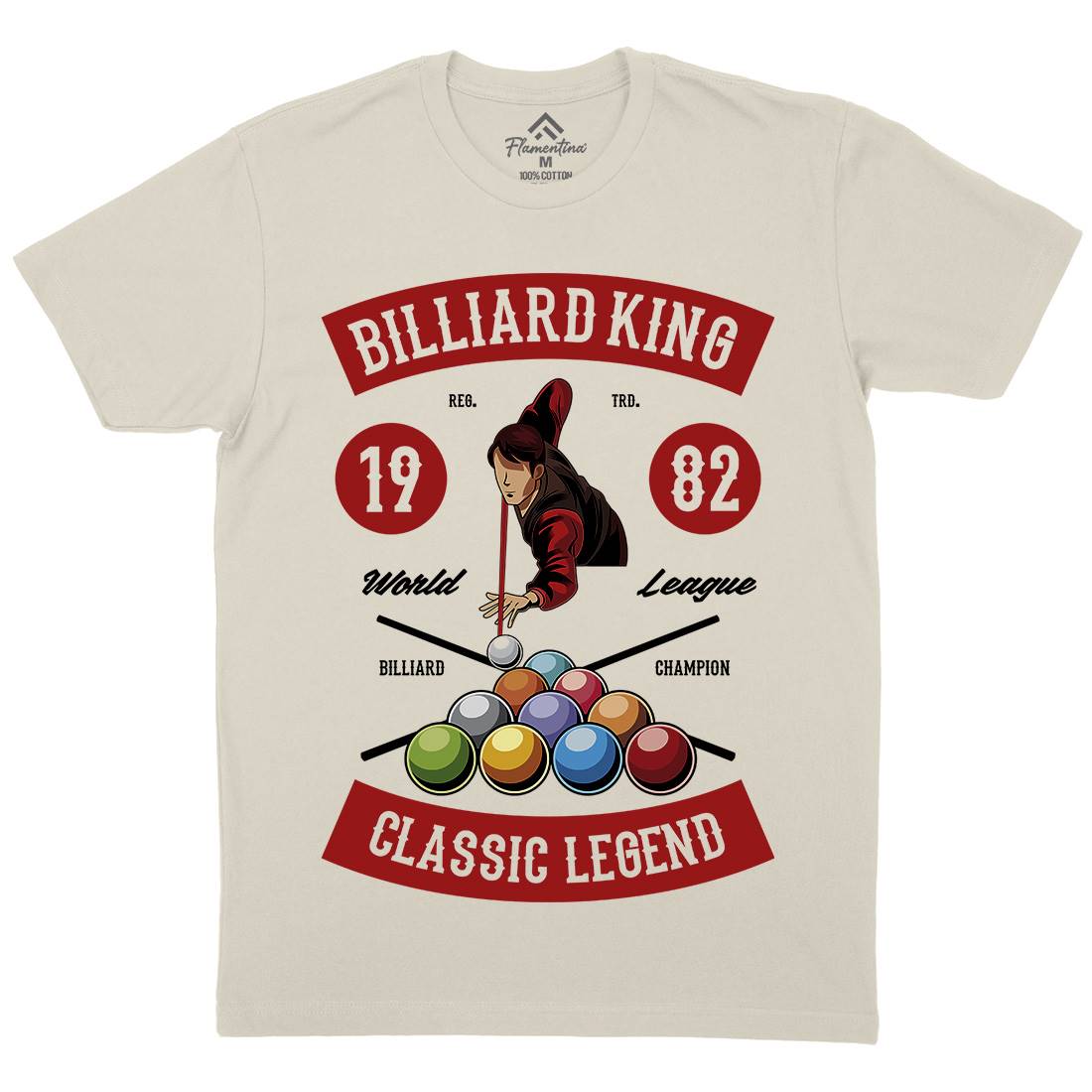 Billiard Mens Organic Crew Neck T-Shirt Sport C317