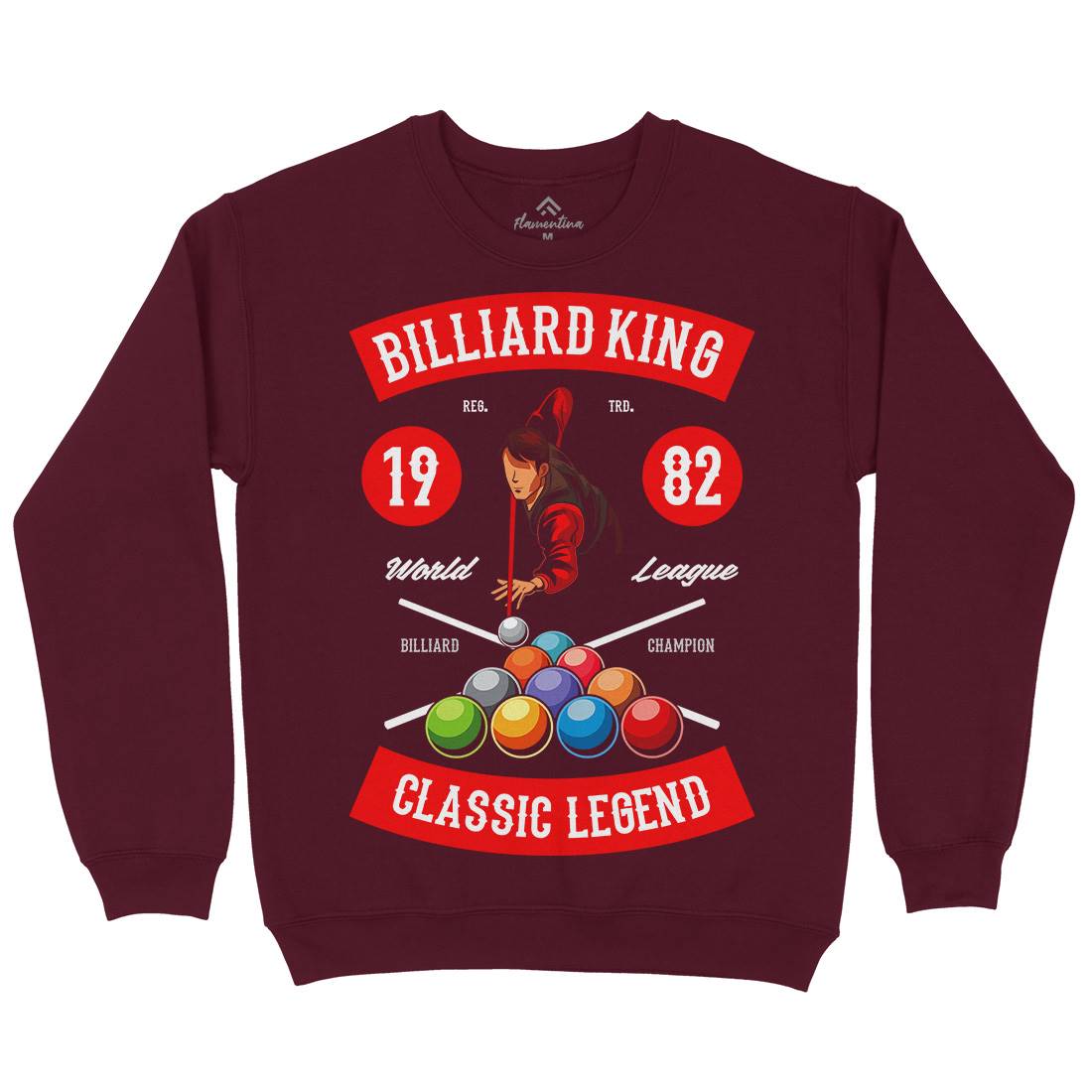 Billiard Mens Crew Neck Sweatshirt Sport C317