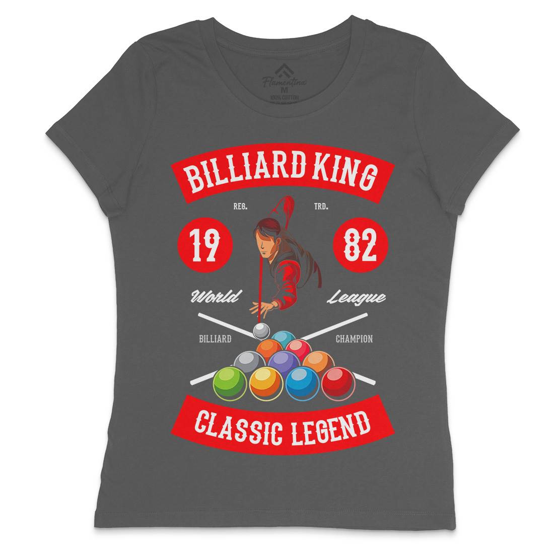 Billiard Womens Crew Neck T-Shirt Sport C317