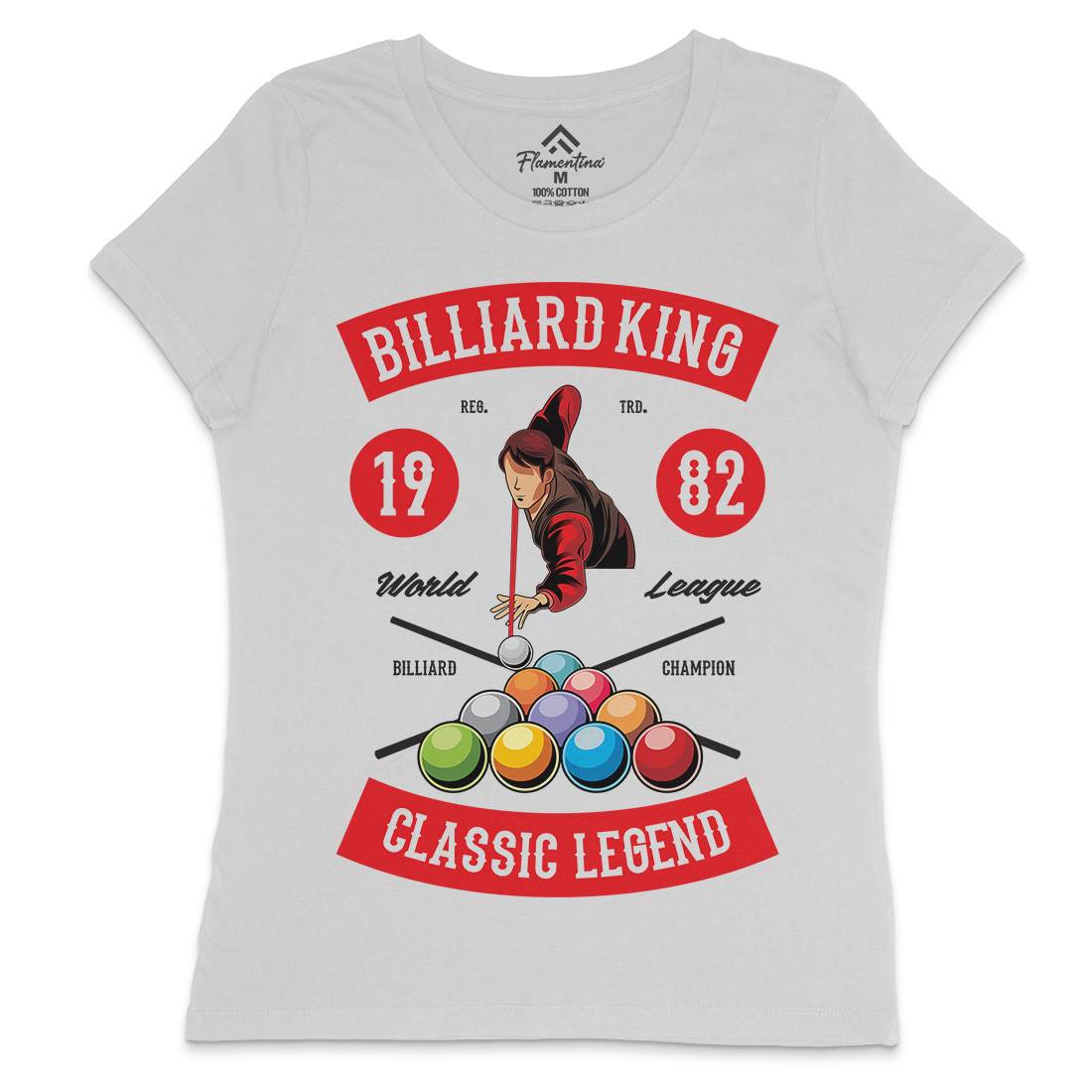 Billiard Womens Crew Neck T-Shirt Sport C317