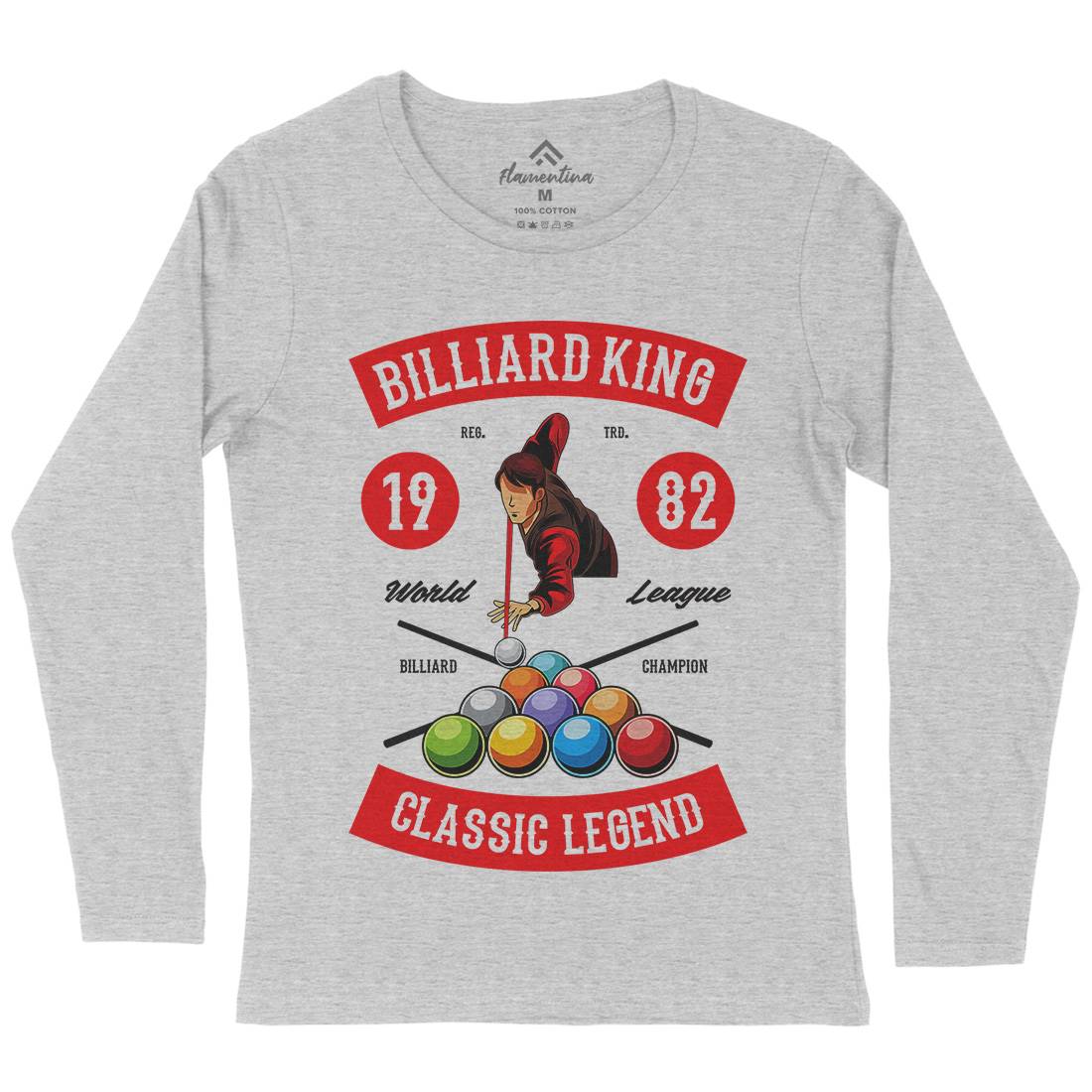 Billiard Womens Long Sleeve T-Shirt Sport C317