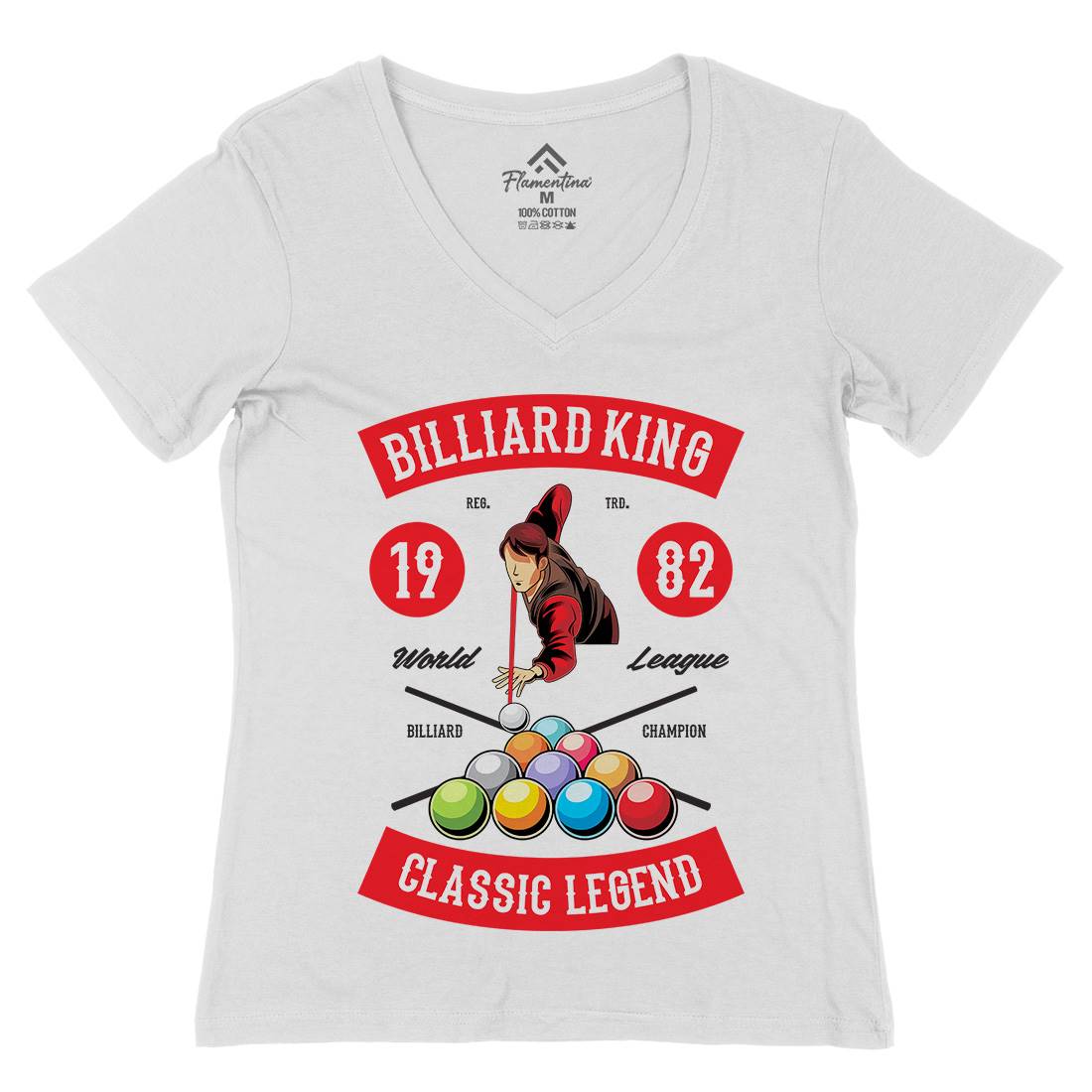 Billiard Womens Organic V-Neck T-Shirt Sport C317