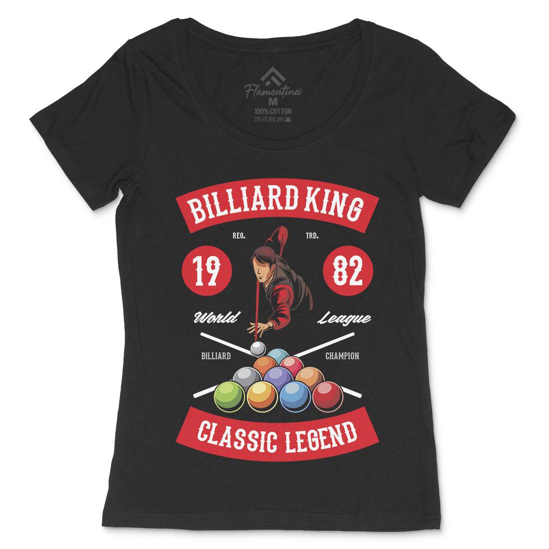 Billiard Womens Scoop Neck T-Shirt Sport C317