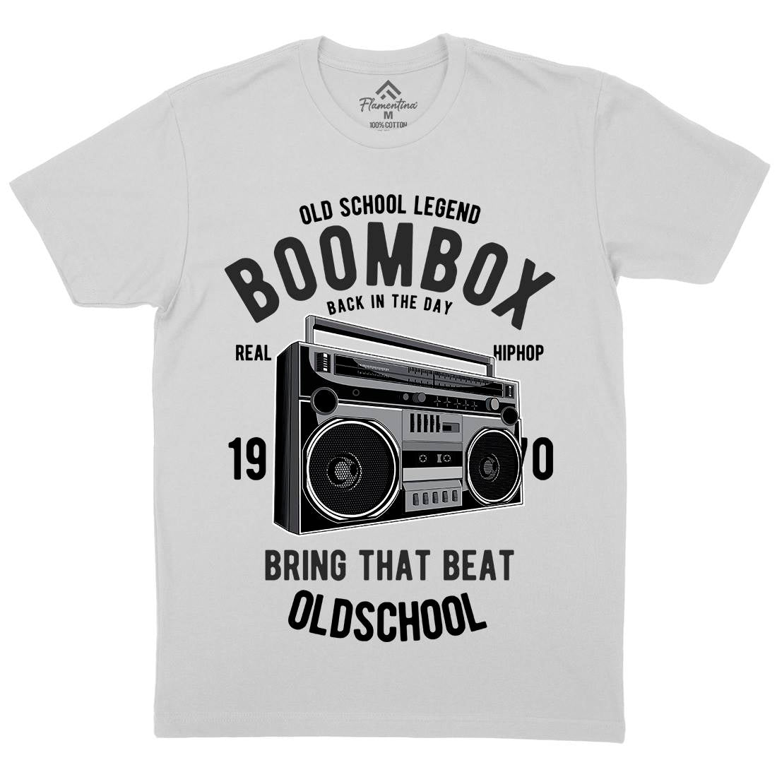 Boombox Mens Crew Neck T-Shirt Music C319