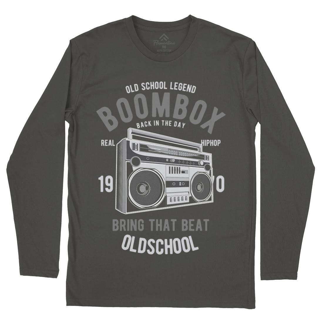 Boombox Mens Long Sleeve T-Shirt Music C319