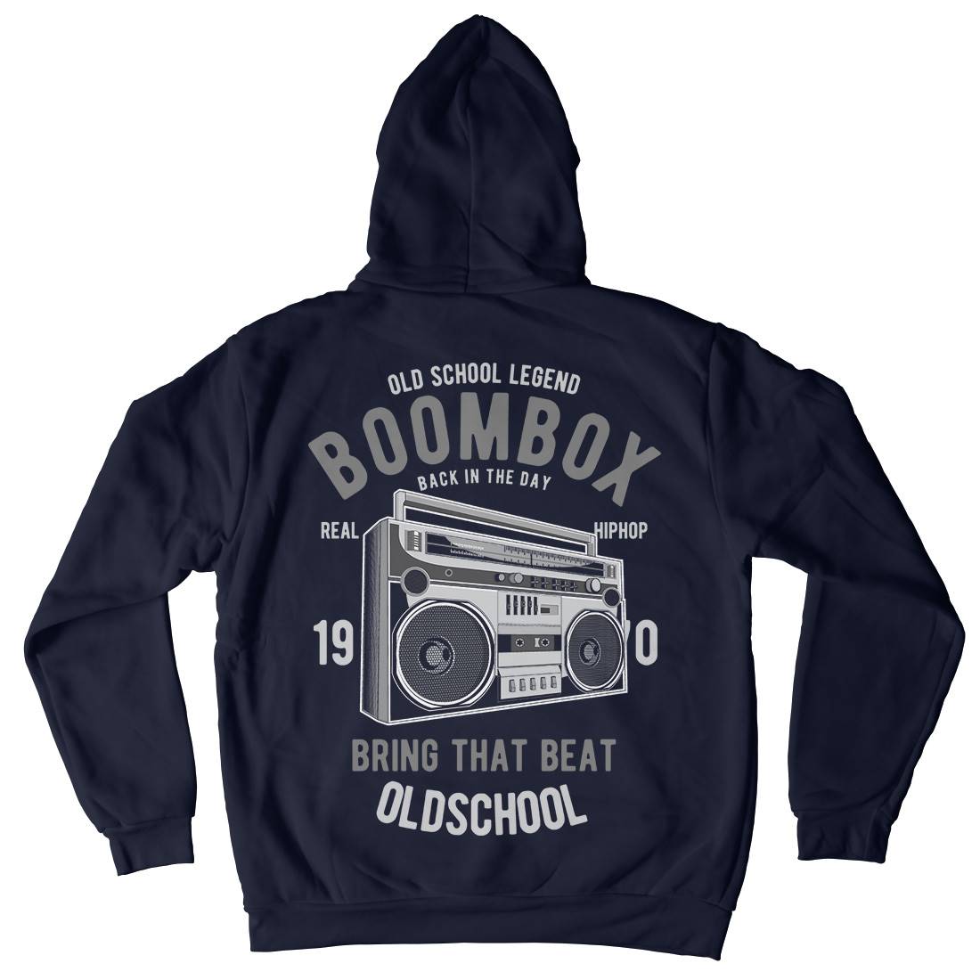 Boombox Mens Hoodie With Pocket Music C319
