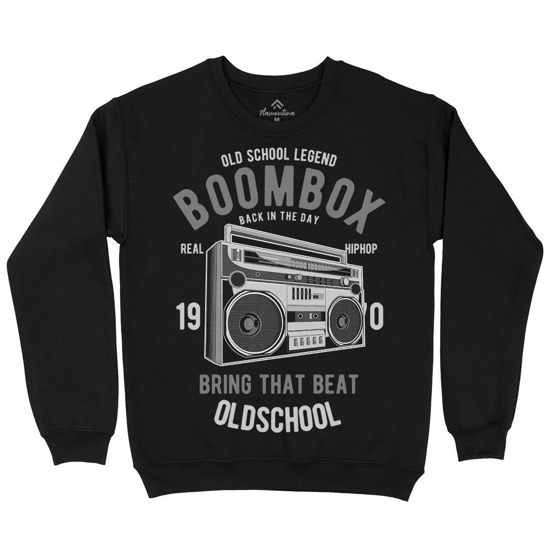 Boombox Mens Crew Neck Sweatshirt Music C319