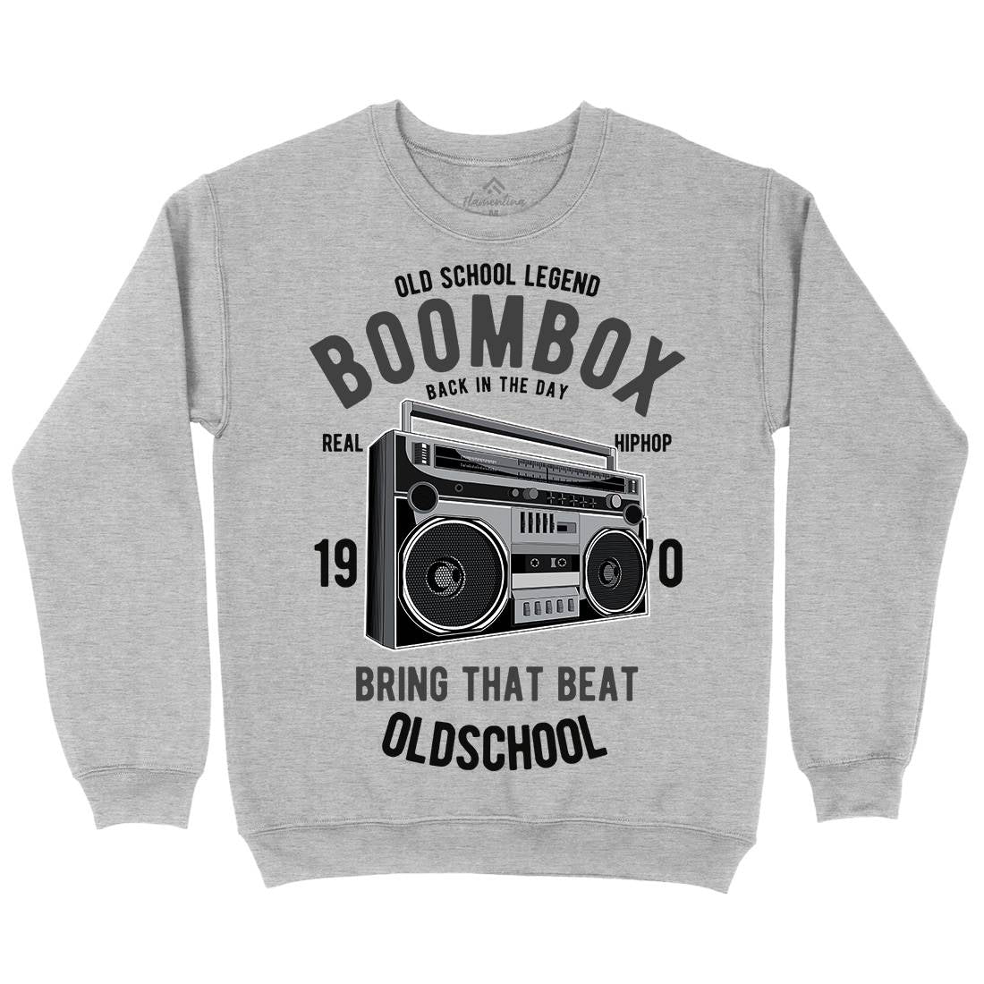 Boombox Mens Crew Neck Sweatshirt Music C319