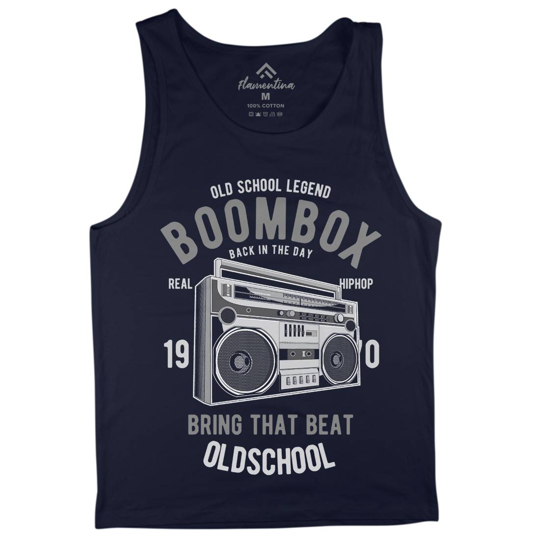 Boombox Mens Tank Top Vest Music C319