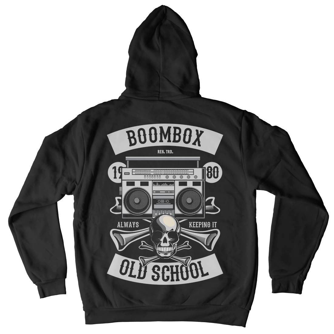 Boombox Old School Kids Crew Neck Hoodie Music C320
