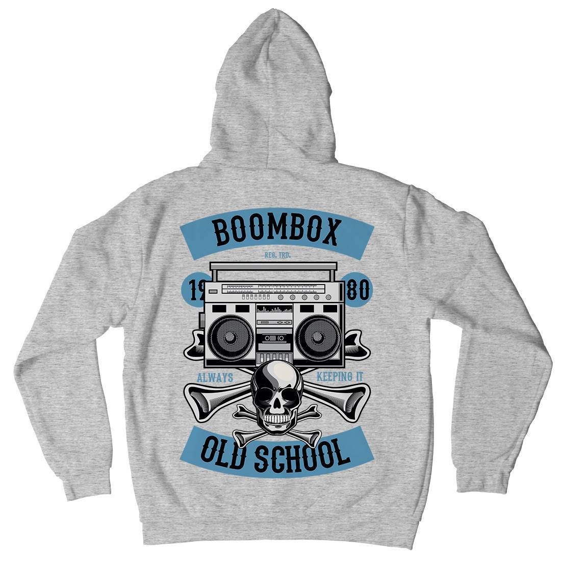 Boombox Old School Mens Hoodie With Pocket Music C320