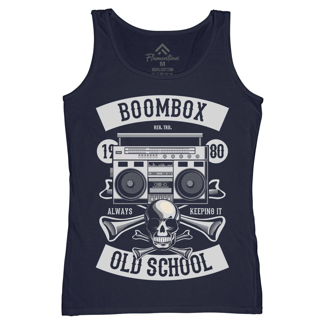 Boombox Old School Womens Organic Tank Top Vest Music C320