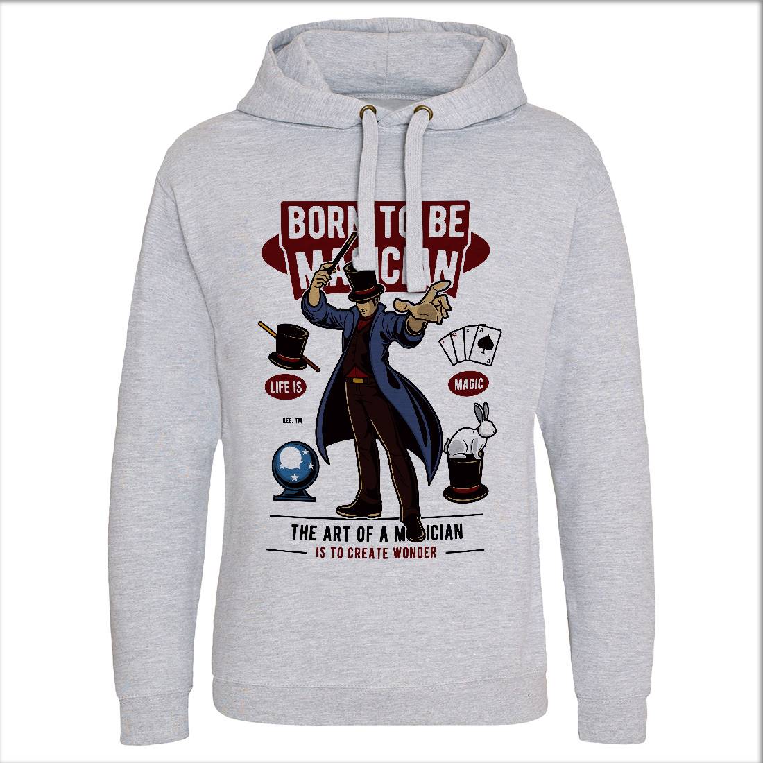 Born To Be Magician Mens Hoodie Without Pocket Retro C321