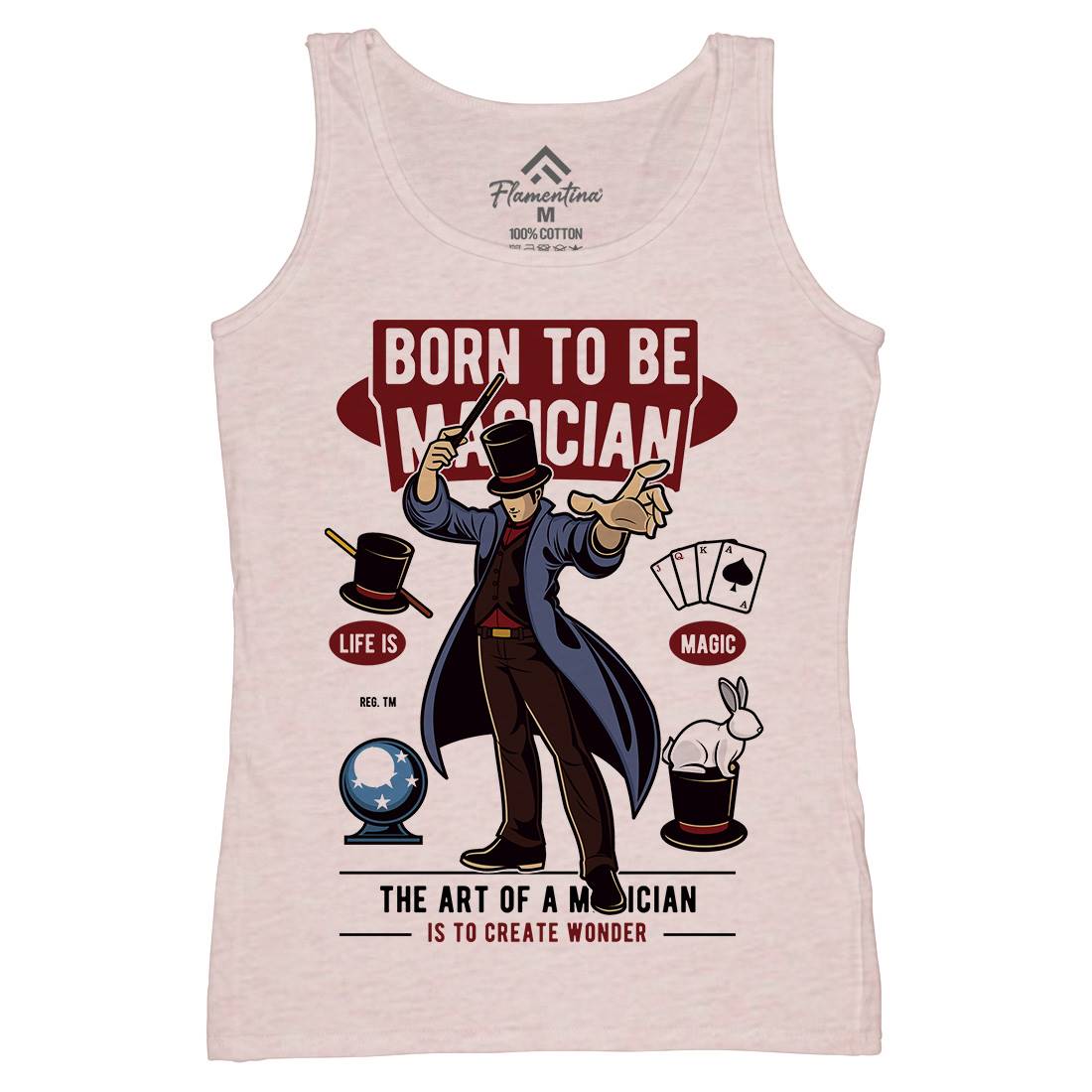 Born To Be Magician Womens Organic Tank Top Vest Retro C321