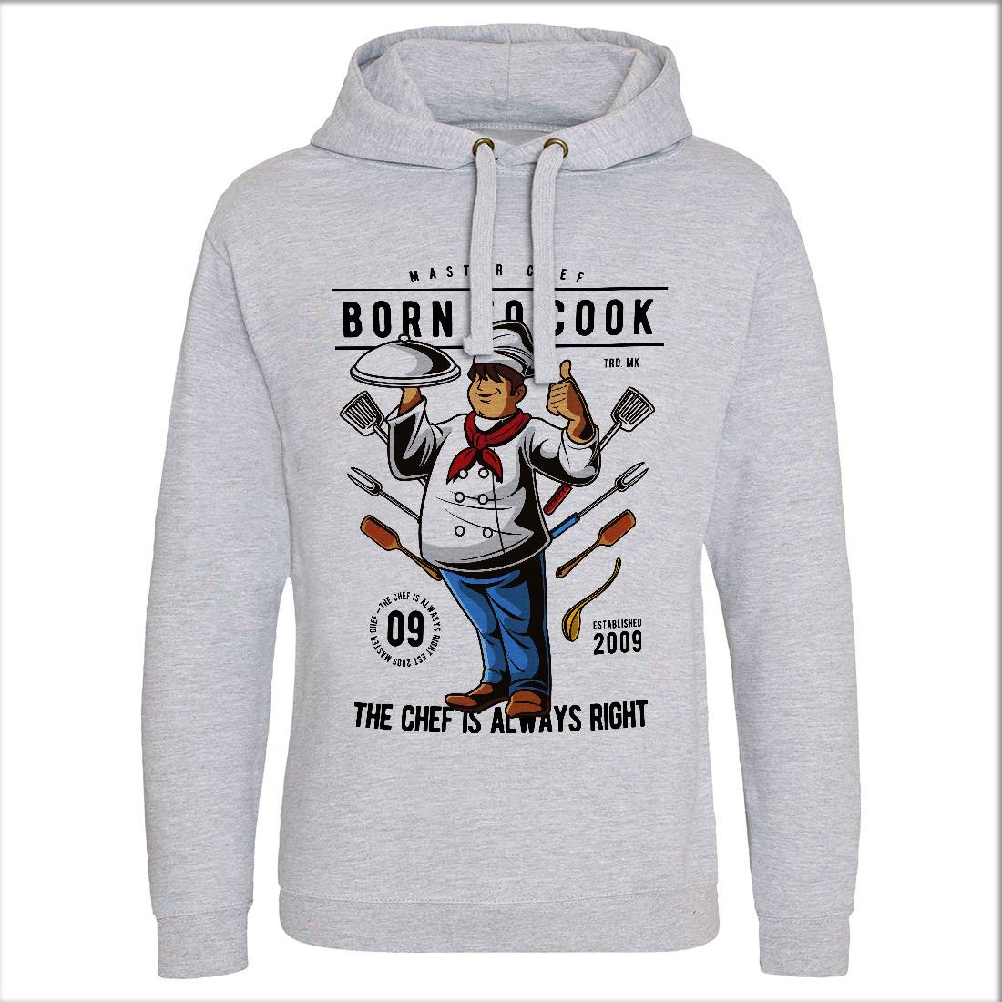Born To Cook Mens Hoodie Without Pocket Work C322