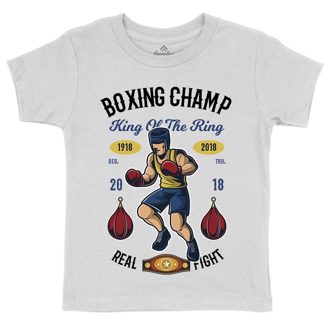 Boxing Champ Kids Organic Crew Neck T-Shirt Sport C323