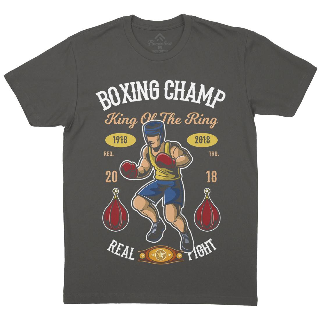 Boxing Champ Mens Crew Neck T-Shirt Sport C323