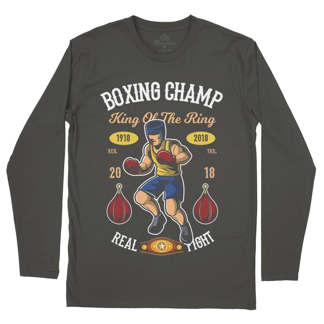 Boxing Champ Mens Long Sleeve T-Shirt Sport C323