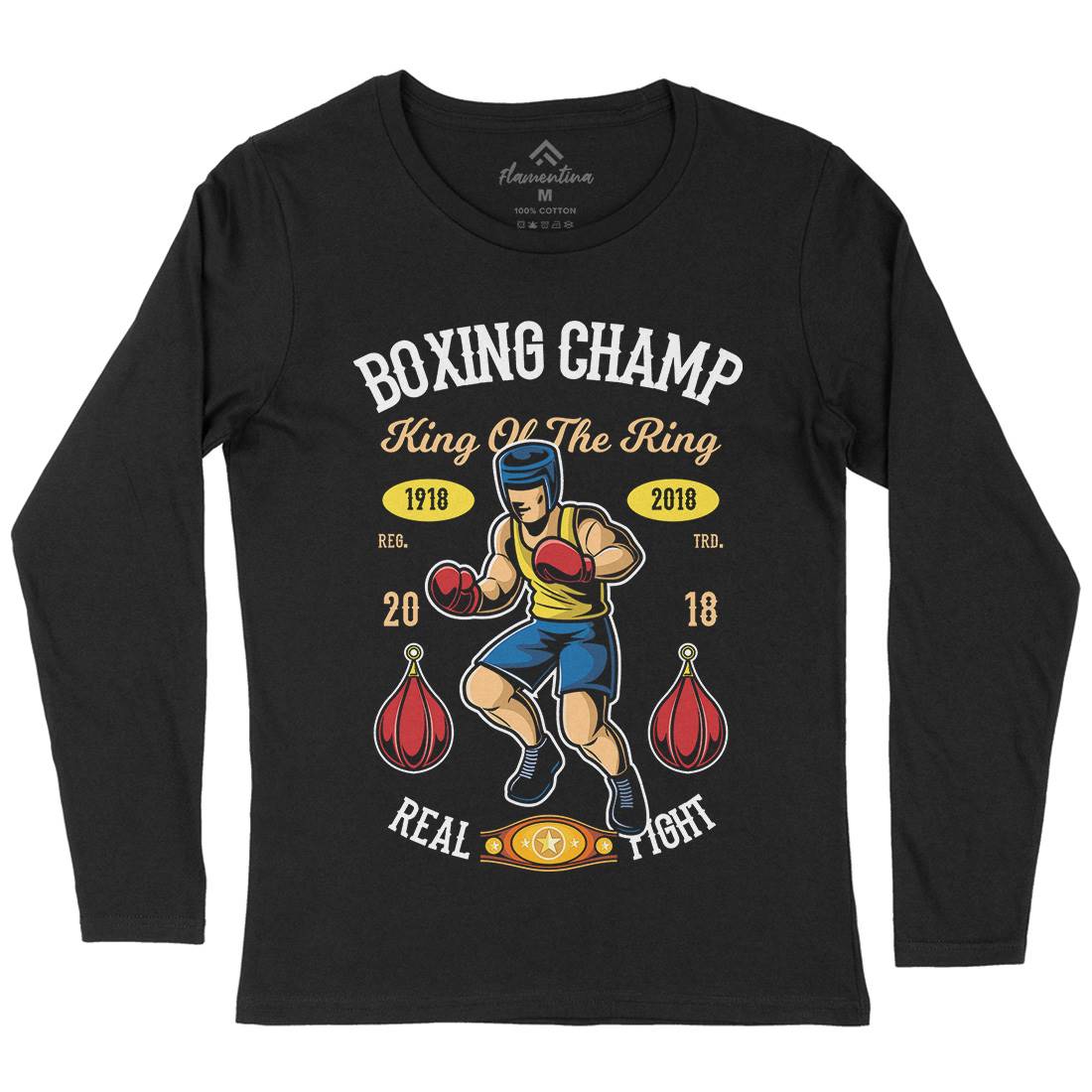 Boxing Champ Womens Long Sleeve T-Shirt Sport C323