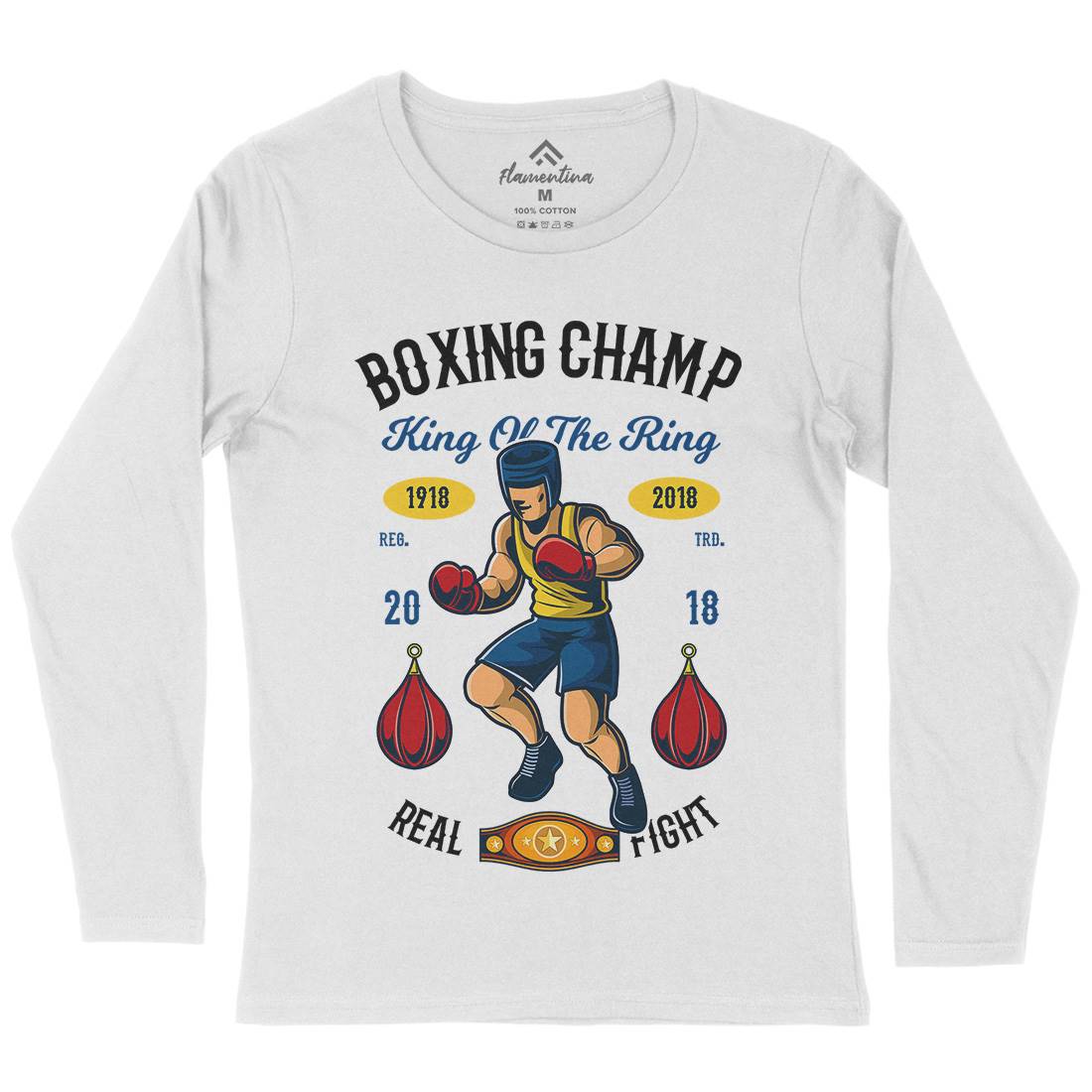 Boxing Champ Womens Long Sleeve T-Shirt Sport C323