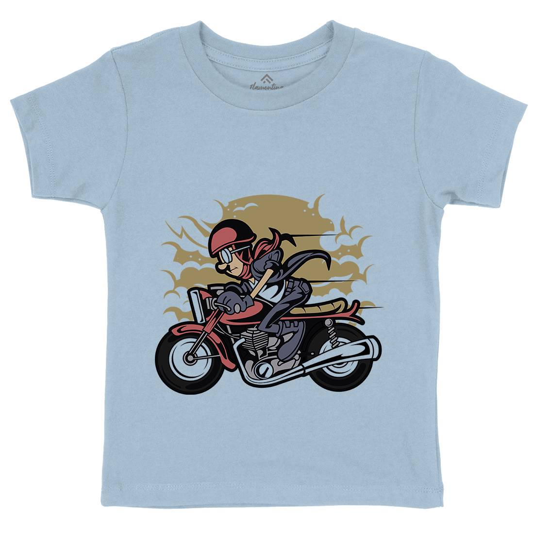 Caferacer Kids Organic Crew Neck T-Shirt Motorcycles C325