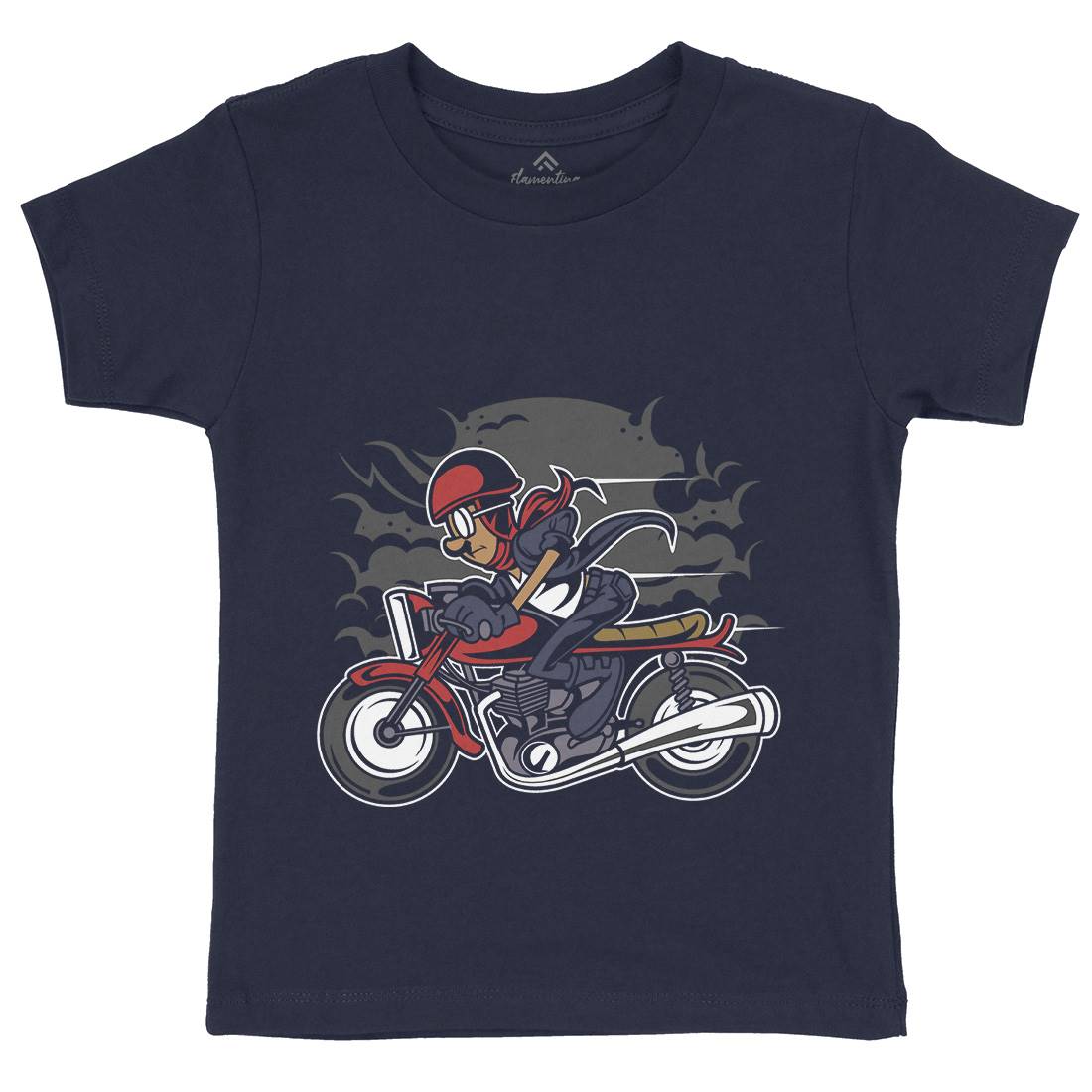 Caferacer Kids Organic Crew Neck T-Shirt Motorcycles C325
