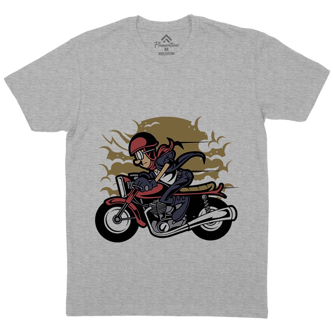 Caferacer Mens Crew Neck T-Shirt Motorcycles C325