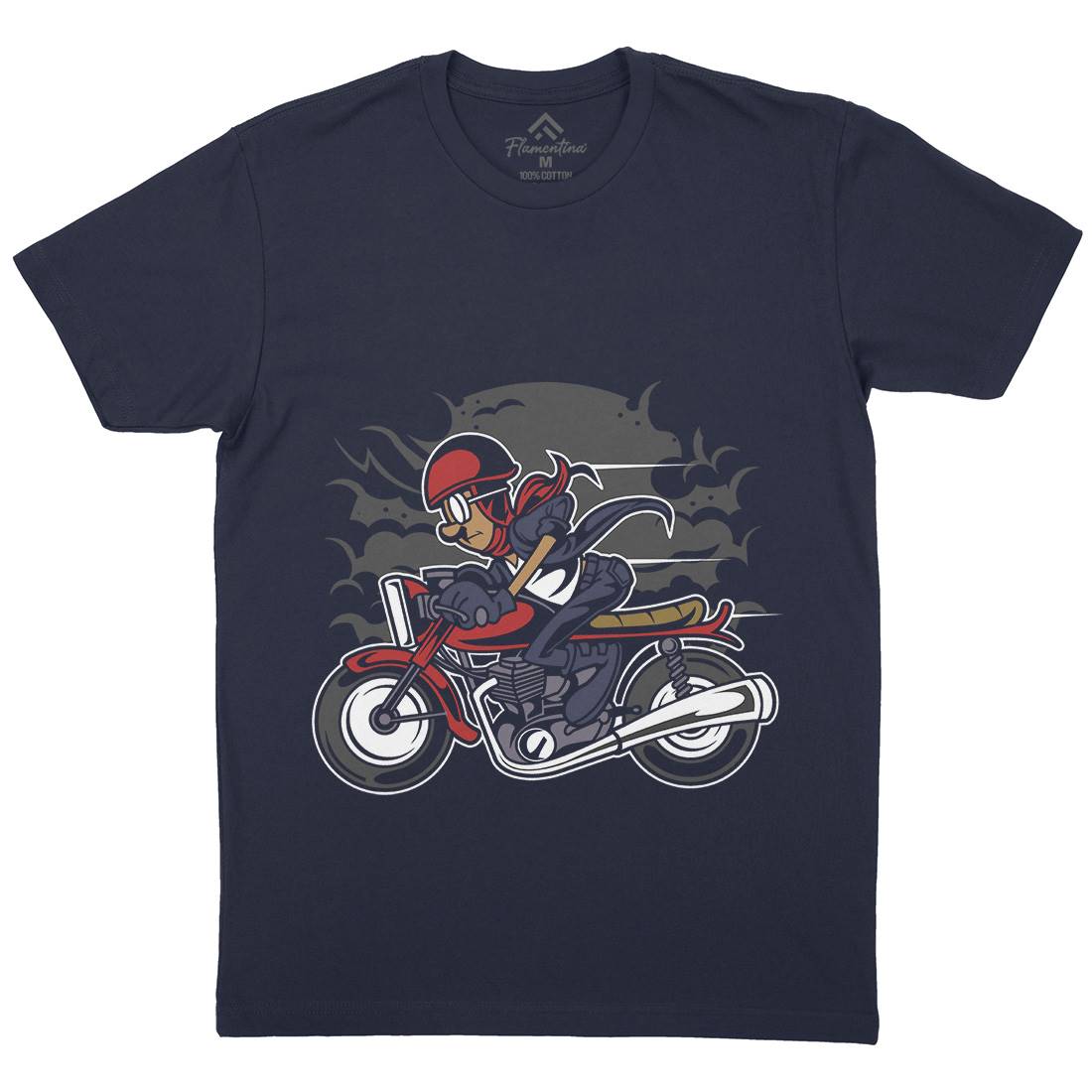 Caferacer Mens Organic Crew Neck T-Shirt Motorcycles C325